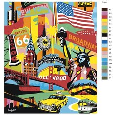 Картина по номерам Z-392 "Поп арт Статуя Свободы" 60x80 Brushes Paints