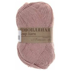 Пряжа Пехорка Конопляная - роза (1004), 50 г / 280 м (30% конопля, 70% хлопок) - 5 шт