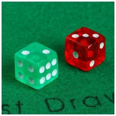 Кубики игральные 1.6х1.6 см, набор из 2 шт, акрил, 1 набор Sweet Home