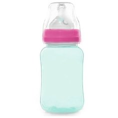 Бутылочка для кормления, широкое горло, 270 мл, бирюзовый/розовый Mum&Baby