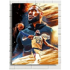 Картина по номерам Спорт баскетбол ДжеймсЛеброн - 8370 В 30x40