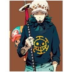 Картина по номерам на холсте аниме One Piece (Ван-Пис) - 8764 В 30x40