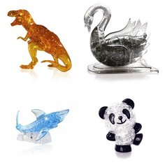 Игрушка для детей Головоломка комплект 4 штуки Идея подарка родительский комитет день рождения Динозавр, Лебедь, Акула, Панда Со светом Iq Toy