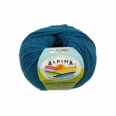 Пряжа Alpina Альпина ORNELLA MERINO классическая средняя, мериносовая шерсть 100%, цвет №722 Васильковый, 125 м, 10 шт по 50 г