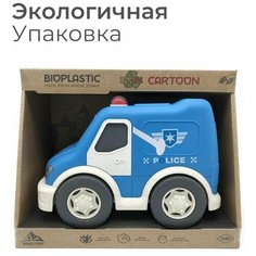 Игрушка машинка спецтехника полиция, звуковые и световые эффекты / Биопластик ЭКО материалы Oubaoloon