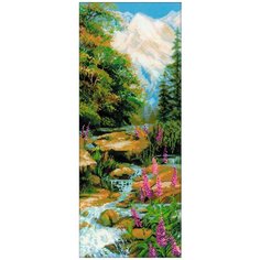 Риолис Набор для вышивания Горный ручей 20 x 50 см (1487) 1487 разноцветный