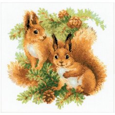 Риолис Набор для вышивания Белочки 25 x 25 см (1491)