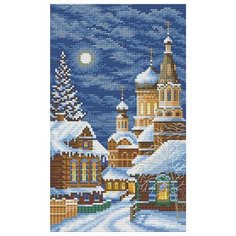 Искусница Набор для вышивания Рождественская ночь 14,5 х 24,5 см 4122