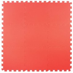 Коврик-пазл Eco-cover универсальный 33х33, красный, 100х100 см, 9 элементов