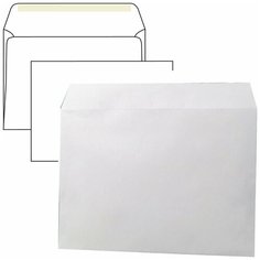Конверты С4 (229х324 мм), клей, 90 г/м2, комплект 250 шт, внутренняя запечатка, 71205, С4НКР-250 Ряжская печатная фабрика
