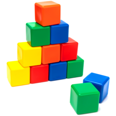 Набор цветных кубиков, 6 × 6 см, 12 штук нет бренда