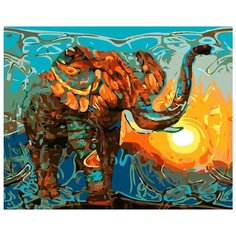 Картина по номерам "Слон на закате", 40x50 см ВанГогВоМне