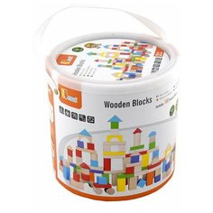 Viga Toys Конструктор блочный 100 деталей в ведре VIGA Vigatoys