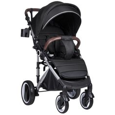 Прогулочная коляска детская Farfello Bino Angel Plus 2021, всесезонная, полог для ног, цвет черный