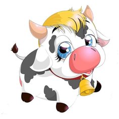Картина по номерам Molly 20х20 см Маленькая буренка
