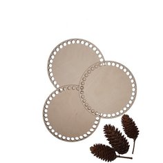 Донышки для вязания корзинок. Набор кругов диаметром 15см. - 3шт. Деревяшкино