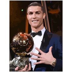 Картина по номерам на холсте спорт футбол криштиану роналду - 484 30X40