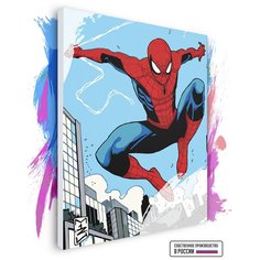 Картина по номерам на холсте Spider-Man - Рывок, 80 х 100 см Красиво Красим