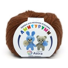 Пряжа для вязания Astra Premium Амигуруми, 50г, 175м (100% акрил) (грильяж), 6 мотков