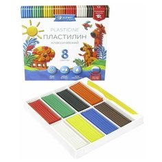 Пластилин GLOBUS "Классический", 8 цветов, 160 г, рекомендован педагогами Глобус