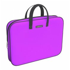 Папка текстильная на молнии ErichKrause® с ручками Neon® Violet, A4+