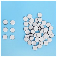 Липучка на клеевой основе «Круг», набор 55 шт, размер 1 шт: 1,5 см, цвет чёрный Школа талантов