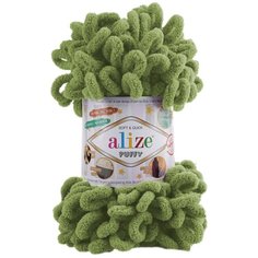 Пряжа Alize Puffy, 100 г, 9 м, 5 шт., 485 зеленый