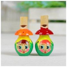 Деревянные Игрушки Свистулька «Грибок», микс Динни