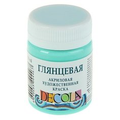 Завод художественных красок «Невская палитра» Краска акриловая Decola, 50 мл, мятная, Shine, глянцевая