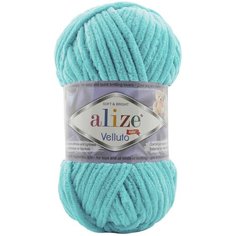 Пряжа Alize Velluto светло-бирюзовый (490), 100%микрополиэстер, 68м, 100г, 1шт
