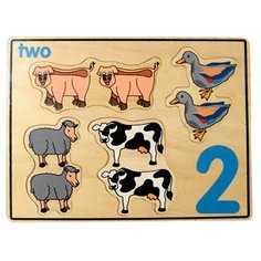 Для малышей обучающий сортер вкладыш Цифра 2 Toysa