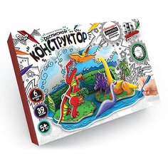 Danko Toys Расписной конструктор-антистресс «Динозавры» + фломастеры