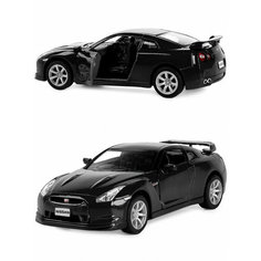 Металлическая машинка Kinsmart 1:36 «2009 Nissan GT-R R35» инерционная, чёрная KT5340D-1