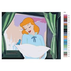 Картина по номерам Т72 "Золушка. Старая версия.", 70x90 см Brushes Paints
