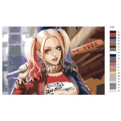 Картина по номерам Z-524 "xарли Квинн. Комиксы" 70x110 Brushes Paints