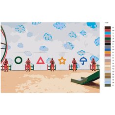 Картина по номерам Y-109 "Солдаты-Игра в Кальмара" 70x110 Brushes Paints