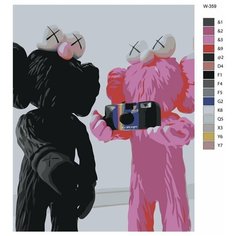 Картина по номерам W-359 "Игрушка xудожника (Брайан Доннелли) KAWS" 80x100 Brushes Paints