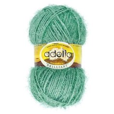 Пряжа Adelia "BRILLIANT" 100% полиэстер №15 серо-голубой - 10 мотков по 50 г