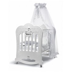 Кроватка Feretti Majesty Brillante, качалка, полозья для качания, белый