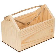 Заготовка для декорирования Mr. Carving ВД-741 Ящик низкий с веревочной ручкой сосна 12 x 20 см . 64897685574
