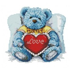 Набор для вышивания "Медвежонок с сердцем" Белоснежка