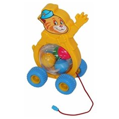 Каталка-игрушка Cavallino Бимбосфера Котёнок (54456), желтый