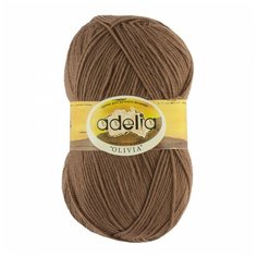 Пряжа Adelia Olivia, 60% акрил, 40% шерсть, 5*100 г, 250 м+-10 м, №23, светло-коричневый
