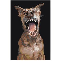 Картина по номерам, "Живопись по номерам", 80 x 120, A171, пёс, животное,