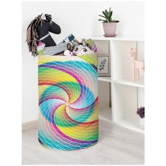 Корзина для игрушек JoyArty "Шар с радужной спиралью" 40x60 см