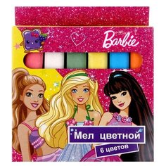 Мел 6 цветов "Барби", картонная упаковка, европодвес Centrum