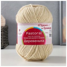 Пряжа "Деревенька" 100% шерсть 170м/100гр (166 суровый) нет бренда