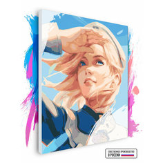 Картина по номерам на холсте Overwatch - Ангел Combat Medic Ziegler, 90 х 120 см Красиво Красим
