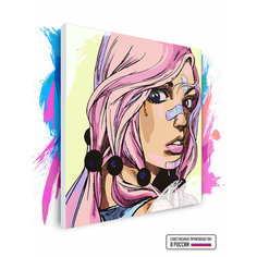 Картина по номерам на холсте JoJos Bizarre Adventure -Yasuho Hirose -Невероятные приключения ДжоДжо - Ясухо Хиросэ, 90 х 90 см Красиво Красим