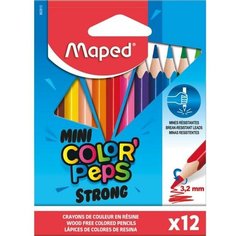Maped Карандаши 12 цветов Maped Color` Peps Mini Strong, пластиковые, картонная упаковка